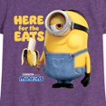thumbnail image 3 of Despicable Me Minions - Only Here For The Eats - Toddler & Youth Girls Short Sleeve Graphic T-Shirt, 3 of 5
