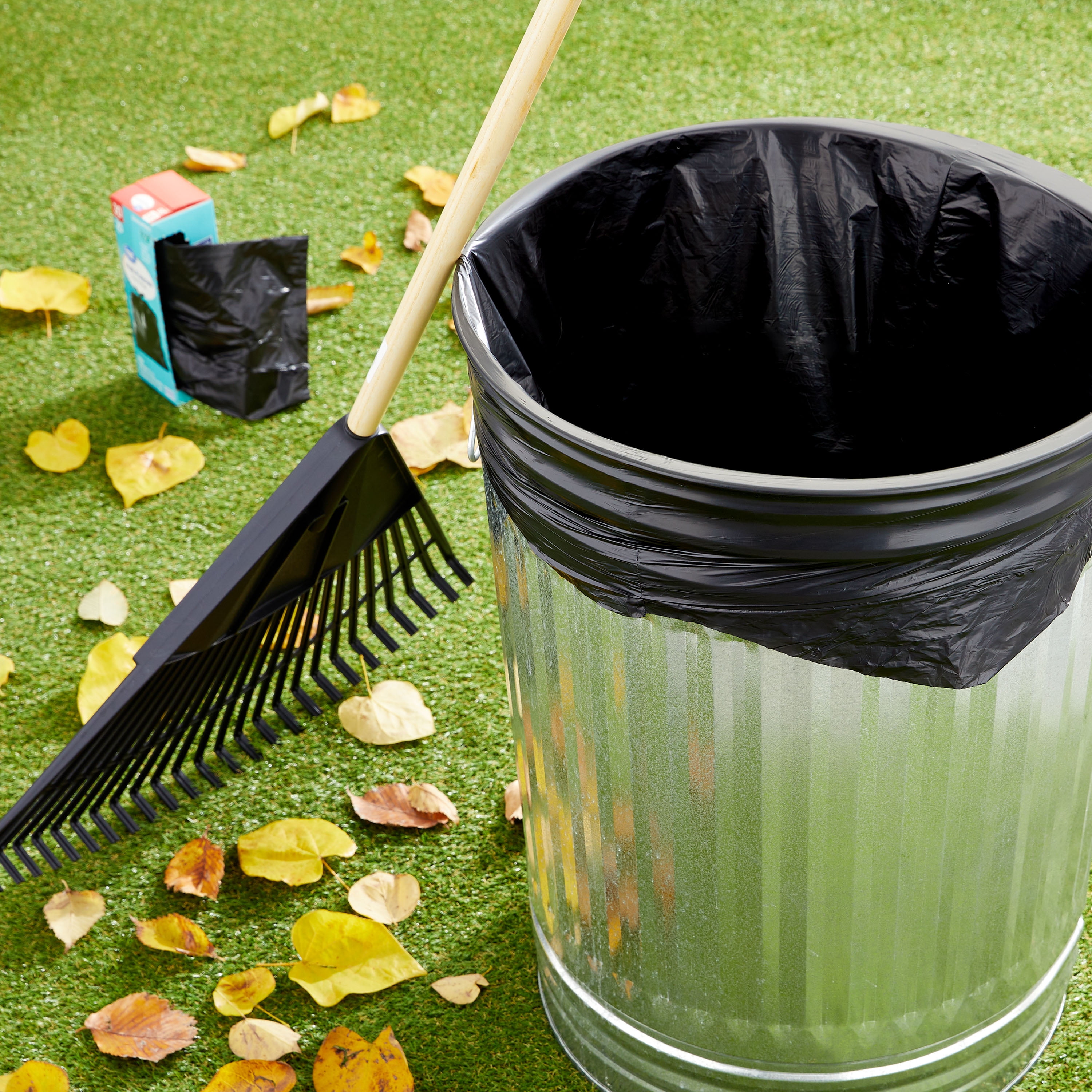 Great Value 30-Gallon Large Flap Tie Trash Bags, 20 Bags