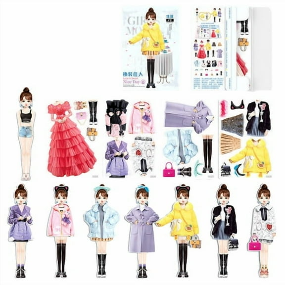 AQRS Magnetic Princess Dress Up Paper Doll Pretend Play Toy Smooth Burr-Free Encourage Creation Funny Clothes Dress Up Puzzle Game