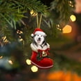 thumbnail image 4 of Riforla Santa Boot Christmas Dog Acrylic Ornament Christmas Dogs Ornament Christmas Stocking Animal Ornament Christmas Ornament Christmas Decoration Hangs Home Decor D, 4 of 6