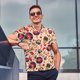 thumbnail image 4 of Balery gold Skull Guitar record Camisa Polo de Hombre con Estampado, de Manga Corta y Tejido Medio, Camisa Tipo Golf Polo-Medium, 4 of 6