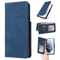 Galaxy S22 Plus Case with Stand, Allytech Premium Slim PU Leather & Inner TPU Bumper Shockproof Card Slots Folio Book Kickstand Women Men Wallet Case for Samsung Galaxy S22 Plus 6.6" 5G 2022, Blue