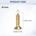 thumbnail image 3 of Uxcell Paquete de 50 Tornillos de Madera, M5 x 20mm Cabeza Phillips de Latón, 3 of 6