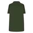 thumbnail image 6 of Men's Short Sleeve Button Down Shirt Casual Blouse Top with Pocket Vintage Turndown Collar Loose Fit for Business Casual Vacation Beach Holiday Office Work | Ihhxva,Army Green L, 6 of 9