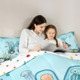 thumbnail image 5 of Feelyou Initial K Teens Full Size Comforter Sets, Sea Turtle Axolotl Bedding Sets, 3pcs, 5 of 8