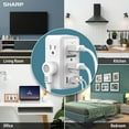 thumbnail image 3 of SHARP White USB Electrical Outlet, 9 in 1 Fast Charge, 3 of 7