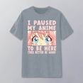 thumbnail image 2 of XIAONU Anime Print T Shirt for Men Short Sleeve Crewneck Graphic Tee Lightweight Casual Otaku Fan Tees, 2 of 3