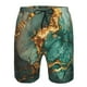 thumbnail image 3 of Fotbe Emerald Color Gold Marble Trajes de Baño Estampados para Hombre, Shorts de Verano de Secado Rápido, Ropa de Playa, Bañadores-3X-Large, 3 of 6