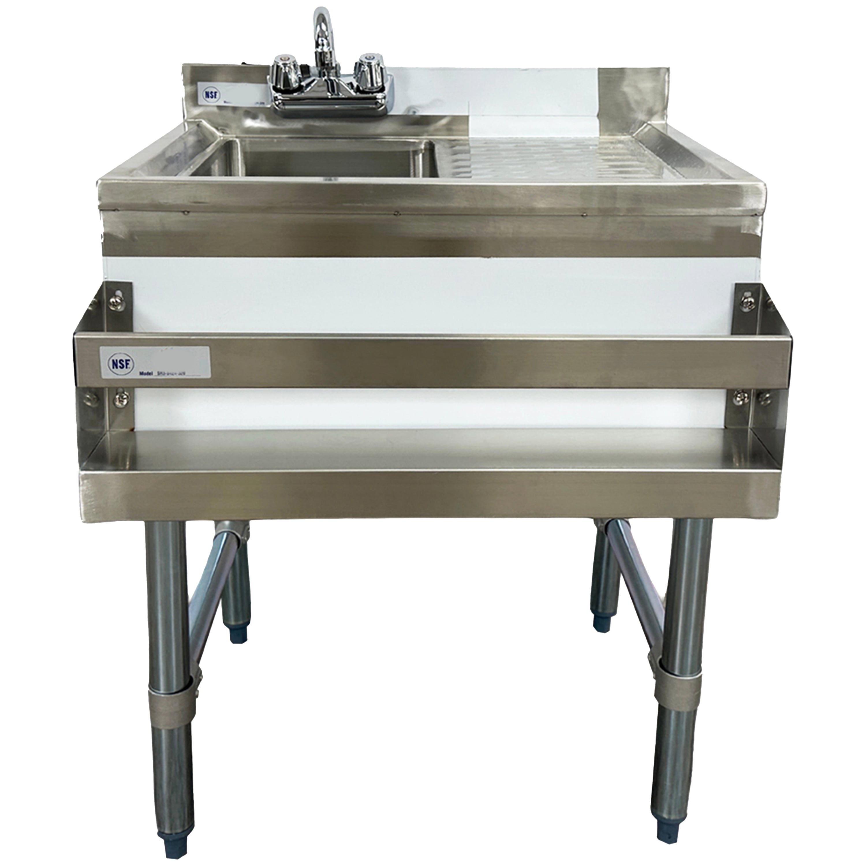 NSF Utility Sink,24''x23''x33'' Free Standing Kitchen Sink, Compartment Bar Sink with Faucet
