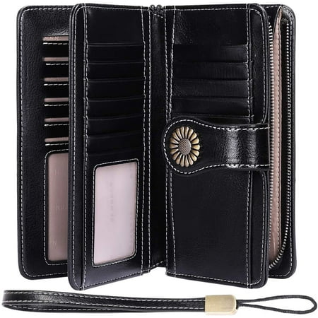 Wallet Women Leather Large, Wallet Women Large Many Compartments, Long ...