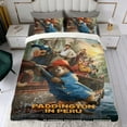 thumbnail image 4 of Paddington Conjunto de sábanas temático, trío de piezas, cómodo y amigable con la piel, diseño único, regalo de decoración para el hogar para familiares, amigos y fans,135X200cm, 4 of 6