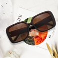 thumbnail image 2 of HAHDAXIA Lunettes de Soleil à Monture Carrée Surdimensionnées pour Femmes, Teintes Rétro Tendance, Protection UV400, 2 of 7