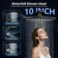 thumbnail image 6 of Rain Shower Head with filtered Handheld High Pressure rainfall Shower Heads with Handheld Spray Combo Adjustable one-piece stand daul shower head Built-in Magnetic Docking and Power Jets, 6 of 7