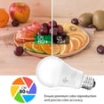 thumbnail image 6 of 12 Pack LED Bulbs Daylight White 5000K, 100 Watt Equivalent A19 Standard Bulbs, E26 Base, 1500 LM, Efficient 15W Energy Saving, Non-Dimmable, 80+ CRI, 120V, UL Listed, for Living Room, Office, 6 of 6