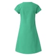 thumbnail image 5 of Womens Cotton Linen Midi Dress Summer Solid Color Short Sleeve V-Neck T-Shirt Dresses Plus Size Flowy Beach Dress, Limited Time Offer, Under 10 Dollars, 5 of 5