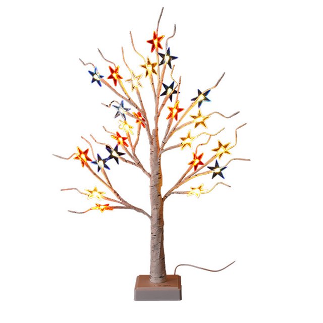 Lámpara de árbol de decoración de mesa alimentada por batería con luz de árbol que brilla intensamente LED para el dormitorio del hogar