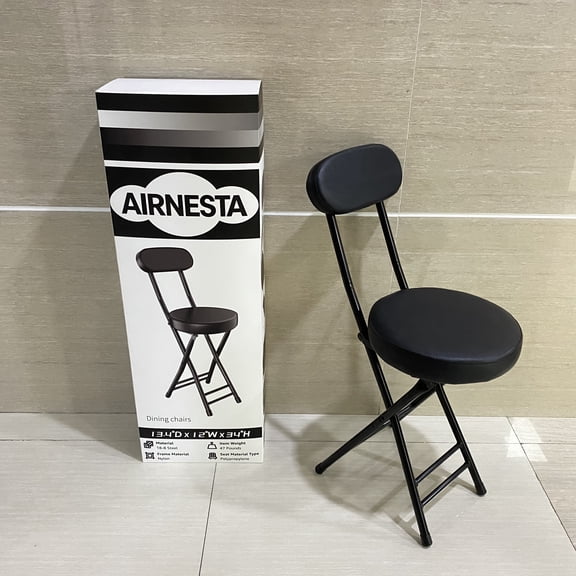 AIRNESTA Dining chairs,Cushioned Padded Folding Chairs,23.6-Inch Counter Height Bar Chairs,Portable Folding Chairs
