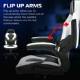 thumbnail image 4 of RESPAWN 3085 Ergonomic Gaming Chair for Adults, High Back Office Chair with Headrest and Flip Up Arms, Leather Racing Style Gaming Seat with Lumbar Support, Video Game Computer Desk Seat - White, 4 of 7