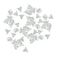 thumbnail image 1 of segolike 100x Flower Beads Crafts Handmade Flower Bead Charms Transparent Floral Bead Clear, 1 of 9