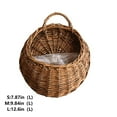 thumbnail image 3 of XDDST Half Round Fence Planters Wall Fence Hanging Planter Handmade Rattan Hand Made Wicker Rattan Flower Flower Pots Hanger Garden Decoration Indoor Outdoor Watering Hanging, 3 of 6