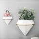 thumbnail image 2 of Billuyoard Maceta triangular de cerámica para aire, contenedor de decoración para colgar en la pared, ideal para plantas de Cactus suculentas, maceta para Decoración del hogar Negro Billuyoard HA024127-02, 2 of 5