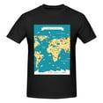 thumbnail image 4 of Bingfone World Map With Landmarks Men'S Loose Fit Short-Sleeve Pocket T-Shirt, 4 of 7