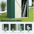 thumbnail image 4 of 5x3 FT Metal Outdoor Storage Shed with Lockable Door and Sloped Roof – Weather-Resistant Garden Shed for Backyard, Patio, Lawn, Green, 4 of 8