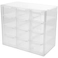 thumbnail image 1 of Caja de almacenamiento organizadora de escritorio de rejilla múltiple con caja de almacenamiento de cosméticos con soporte de cajones extraíbles, 1 of 6