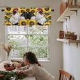 thumbnail image 5 of Yellow Sunflower Rooster Valances for Windows Farmhouse Kitchen Curtains Valances Rod Pocket Valance Curtains for Kitchen Windows Retro Rooster Farmhouse Window Valances for Bathroom Bedroom 60"x18", 5 of 6