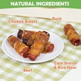 thumbnail image 4 of MON2SUN Triple Meat Rolls Chicken Duck & Beef Flavor Dog Treats, 21.16 oz (16 Count), 4 of 9