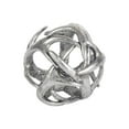 thumbnail image 5 of Mercana Ramus III 4.8" Silver Resin Horn Shaped Decorative orb, 5 of 6