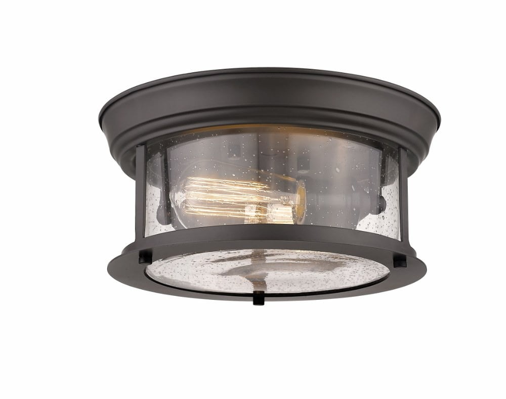 Oil Rubbed Bronze Recessed Deco Trim with Seeded Glass Shade Hampton Bay 4 in 