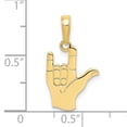 thumbnail image 4 of 10K I Love You Hand / Sign Language Pendant 10C3055, 4 of 4