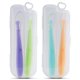 thumbnail image 1 of Cucharas de entrenamiento de autoalimentación Oso de Fresa de silicona para bebé con 2 estuches, 1 of 6