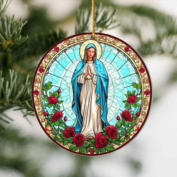 Mother Mary Acrylic Ornament Gift Our Lady of Guadalupe Religious Window Decor (NOT a suncatcher), Spiritual Virgin Mary Faith Keepsake