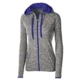 thumbnail image 2 of Holloway Sportswear S Womens FORCE JACKET Carbon Heather/Purple 222743, 2 of 2