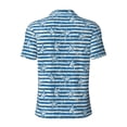 thumbnail image 4 of Rocae Ocean on Striped for Men's Short Sleeve Polo Shirt, Quick Drying Performance Moisture Wicking Sports Men's Golf Shirt, 4 of 9