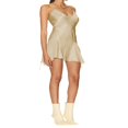 thumbnail image 2 of Ladies‘ Mini Cami Dress with Spaghetti Straps and V-Neckline in Irregular Hem Design, 2 of 9
