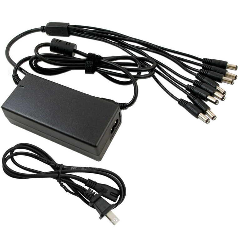 New DC 12V 5A Power Supply Adapter +8 Split Power Cable for CCTV Security  Camera DVR 