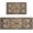 Boho Brown, variant on Brown Kitchen Rug Mat Decor Country Rustic Farmhouse Kitchen Rugs Sets of 2 Washable Non-Slip Kitchen Mats for Floor Set of 2