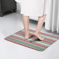 thumbnail image 4 of Red and Green Christmas Pattern Flannel Non Slip Door Rugs,Washable Door Mats Indoor,Decorative Door Mats,Dirt-Resistant and Absorbent Doormat for Entrance,Bedroom,Kitchen,Bathroom,31.5x17in(80x43cm), 4 of 4