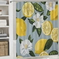 thumbnail image 6 of Pratyus Lemons Flowers White Flower Modern Waterproof Shower Curtain for Country Cottage & Farmhouse Bathroom Decor 100% Polyester Fiber Home Bathtubs Bathroom Decor, 6 of 7