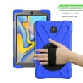 thumbnail image 3 of KIQ Shield Series for Samsung Galaxy Tab A 8.0 Case 2018 , Shockproof 360 Rotatable W/ Kickstand Hand Strap Shoulder Cover for Galaxy Tab SMT387v Tab A Verizon Case 8.0 SM-T387 [Blue], 3 of 9