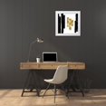 thumbnail image 3 of Roberts, Ellie 12x12 White Modern Wood Framed Museum Art Print Titled - Vertical Black and Gold II, 3 of 4