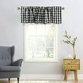 thumbnail image 7 of 2 Pack Buffalo Check Plaid Window Valances, Black and White Farmhouse Design Window Treatment Decor Curtains Rod Pocket Valances for Kitchen/Living Room, Kitchen Curtains and Valances Set 16" x 56", 7 of 7