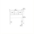 thumbnail image 4 of Pemberly Row 2 Shelves Wood Twin Bookcase Headboard in White, 4 of 4