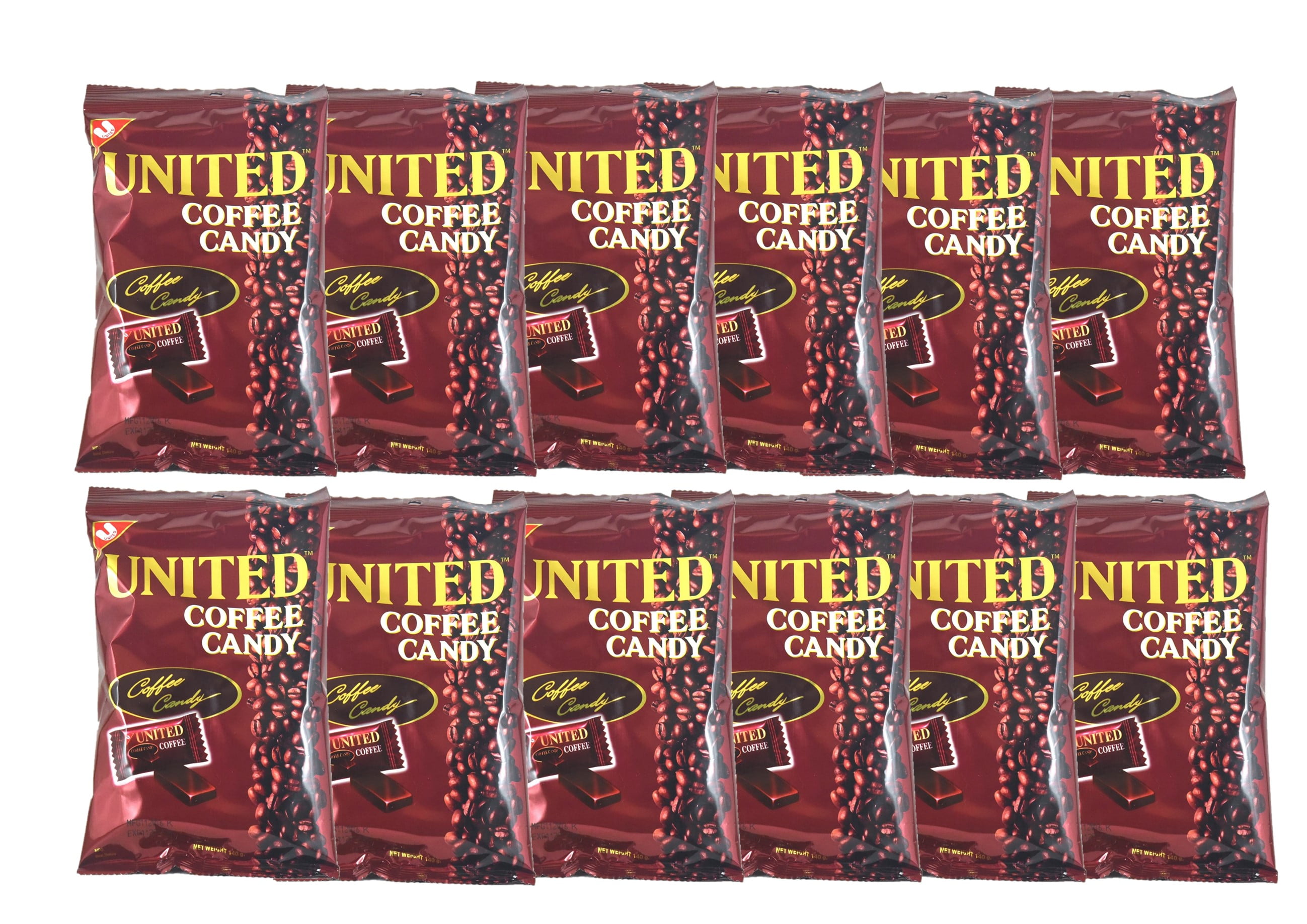 Coffee Candy Individually wrapped pieces, 2 Flavors (Pack of 12