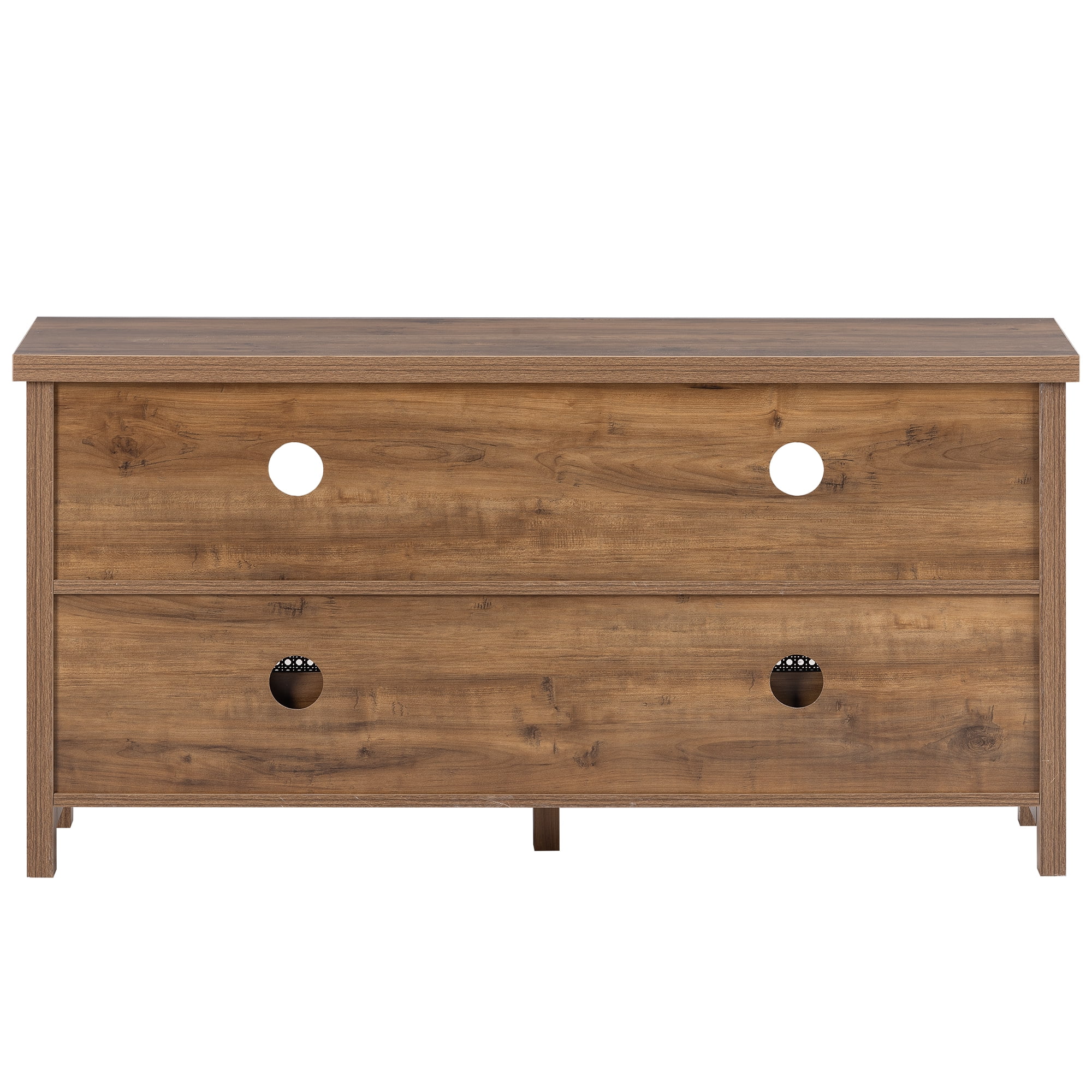 Resenkos Rattan Entertainment Media Center for up to 55 inches TV, TV Console Stand Cabinet with 2 Drawer and 2 Open Shelves Brown Resenkos Rattan Entertainment Media Center for up to 55 inches TV, TV Console Stand Cabinet with 2 Drawer and 2 Open Shelves Brown
