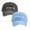 Multicolor, variant on 2PC Bad Hair Day Baseball Cap, Vintage Washed Denim Dad Hat, Adjustable Humor Text Casual Hat for Men and Women, Daily Outfit, Outdoor and Travel Black/Blue