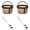 Gold 2PCS & Spoon 2PCS, variant on YWIYIUD 2PCS 4-5 Cup Reusable FilterBasket with Mesh Bottom Fits Coffee Maker, Filter Replacement forBasket, Filter Replacement for Coffee Maker 2x3inch